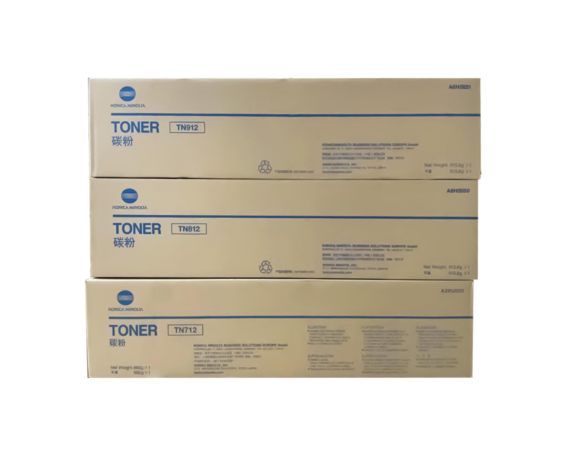 Konica Minolta TN712 / TN812 / TN912 APAC Original Black Toner (With Label)