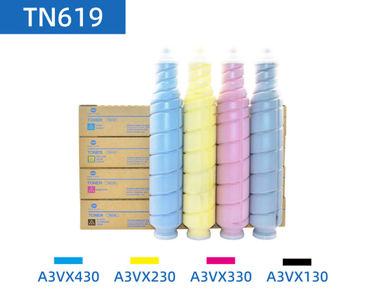 TN619 US Original Color Toner Set for bizhub PRESS / AccurioPress Series A3VX130-A3VX430-A3VX330-A3VX230