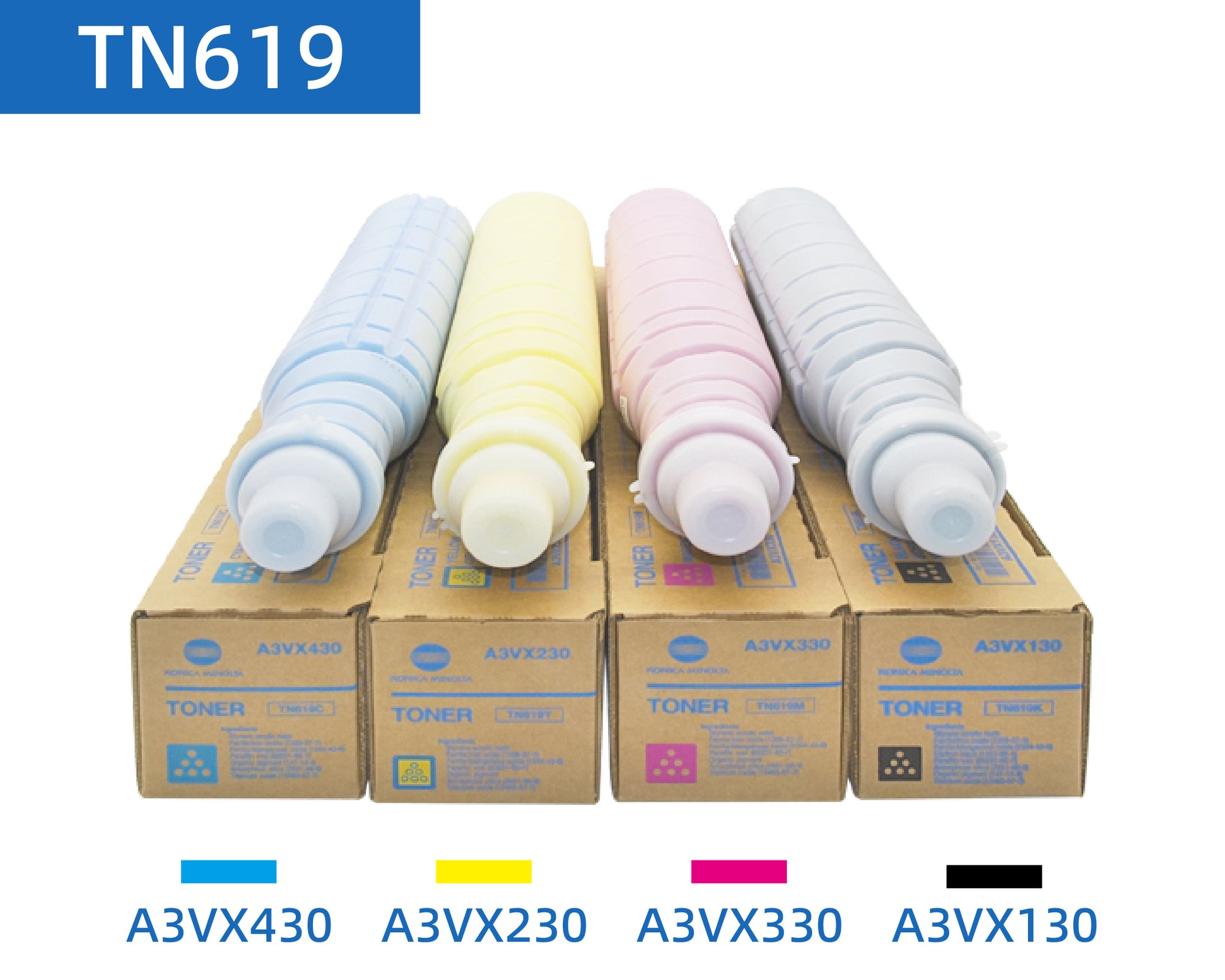 Konica Minolta Original Asia Version TN616 Toner Set for C6000/C7000/C8000 A1U9130-430