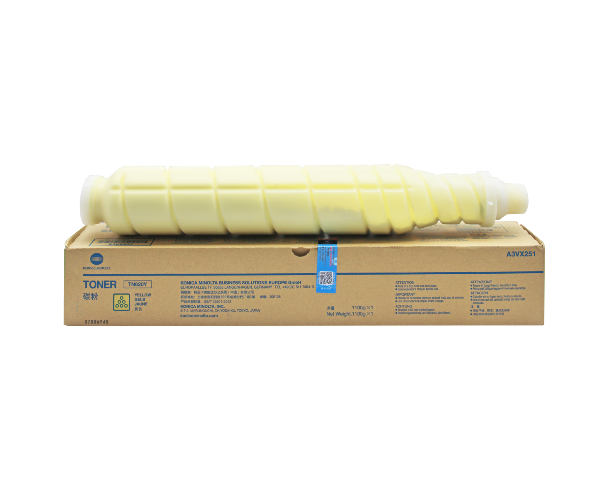 TN620 APAC Original Color Toner Set K/C/M/Y A3VX151-451-351-251