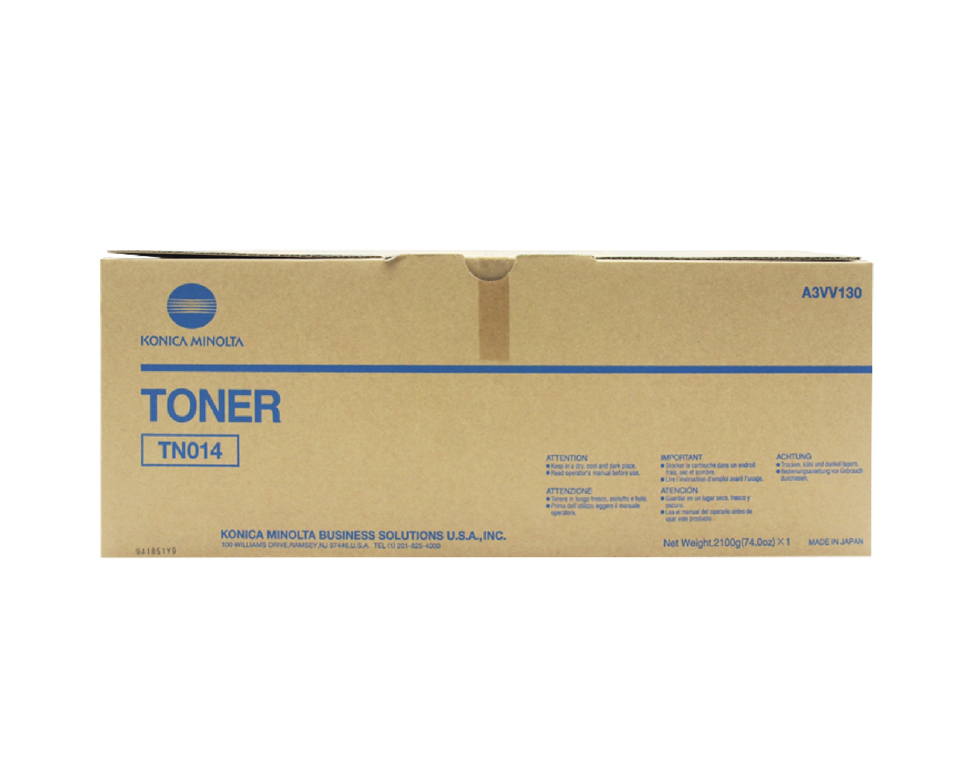 Konica Minolta Original US Version TN014 Toner Cartridge for 1052/1250/1250P A3VV130